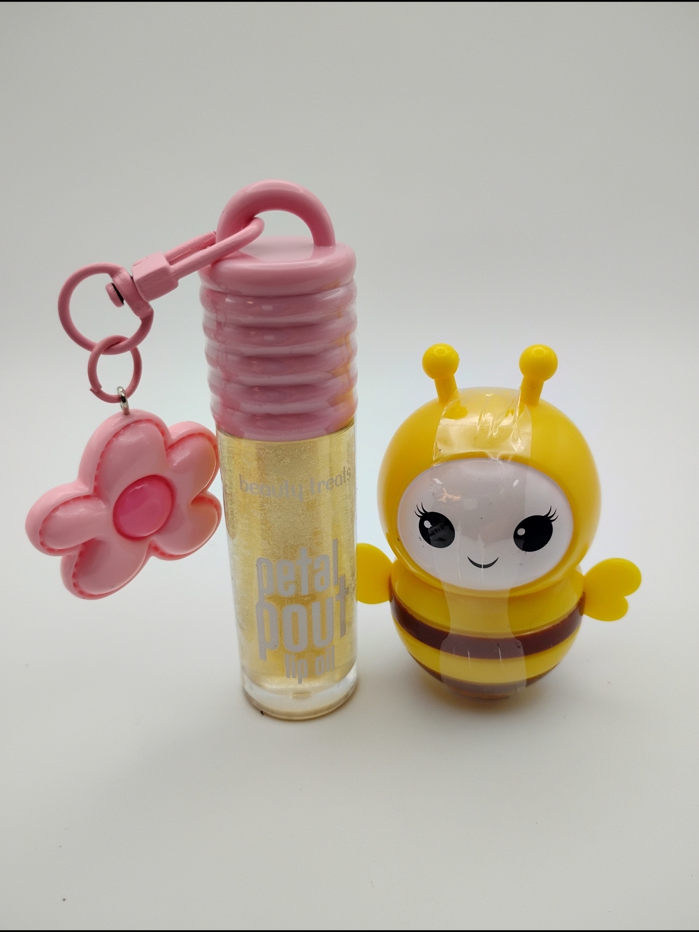 Petal Pout Pink Lip Oil By Beauty Treats & Bumblebee Lip Balm - Picture 2 of 6